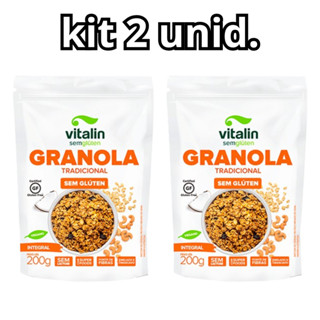 KIT 2 unid Granola Tradicional Sem Glúten Vitalin 200g