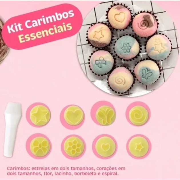 Kit Carimbos ESSENCIAIS Marcador Brigadeiros, Massas, Doces - Blue Star