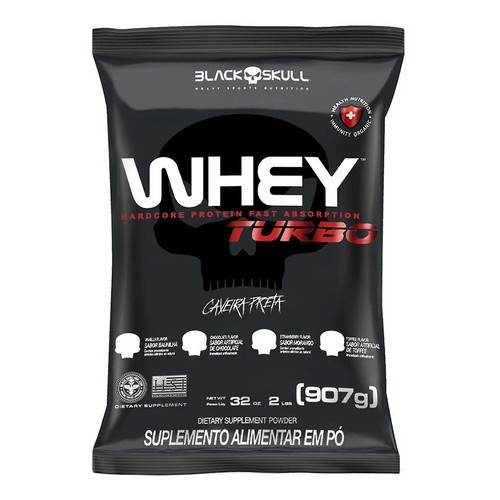 Whey Turbo 907g Refil - Black Skull