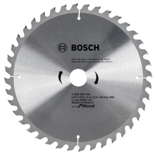 Disco de serra para madeira 254 x 30 x 40 dentes - Ecoline - Bosch