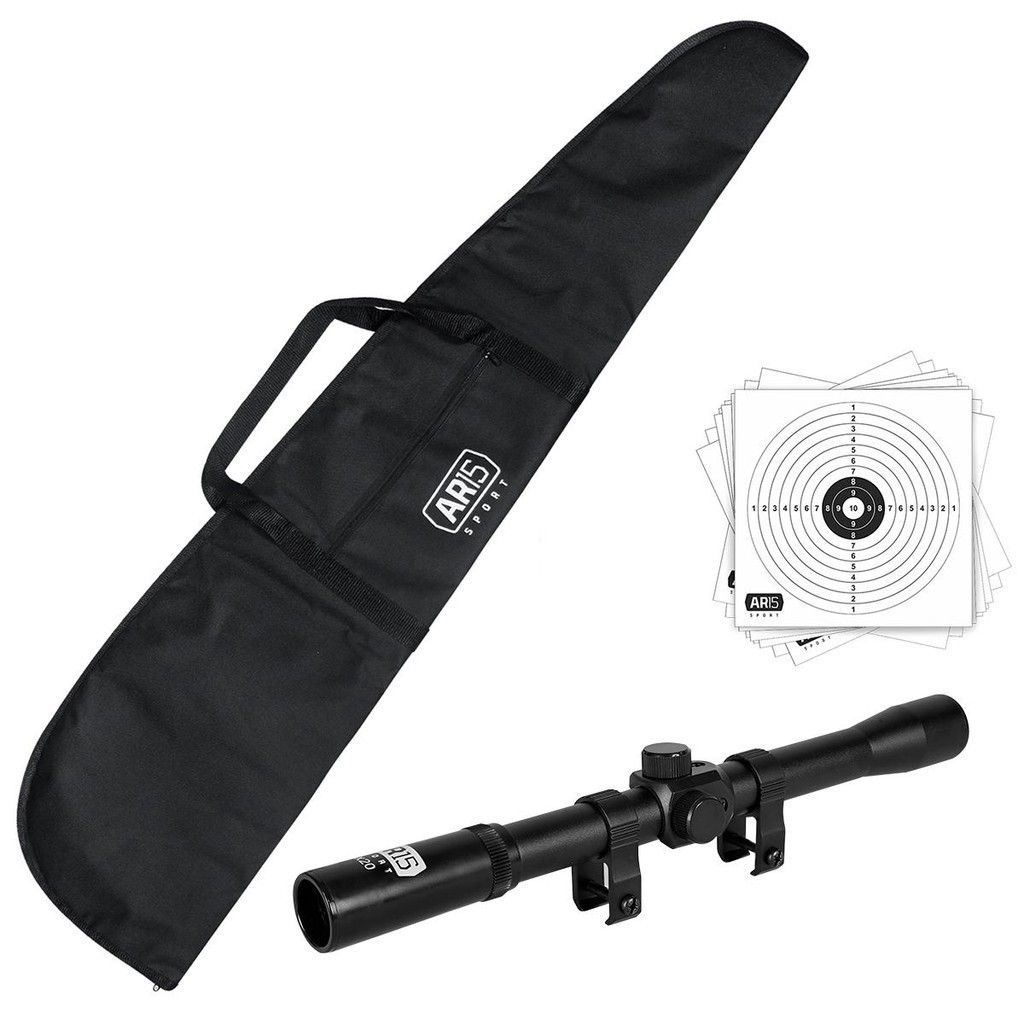 Mira Luneta Rifle Scope 4x20 + Capa Forrada 120cm em Oferta na Shopee