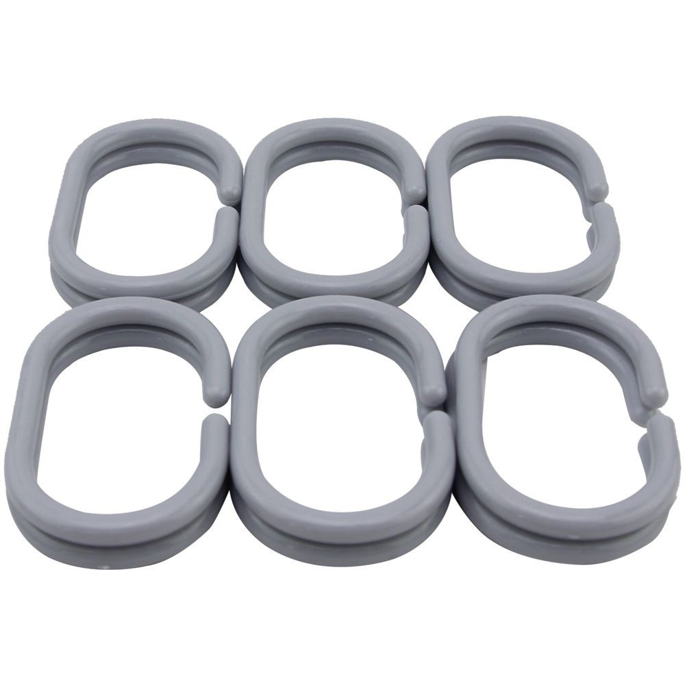 KIT ARGOLAS PARA CORTINA DE BANHEIRO 12 Uni