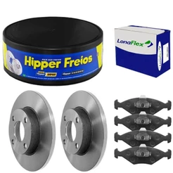 Kit Pastilha Disco Freio Gol G5 2009 A 2012 Dianteiro Sólido