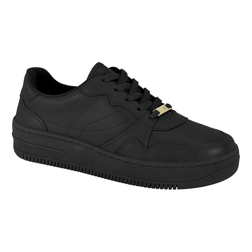 Tênis Feminino Vizzano Casual Pelica Preto e Branco 1389.101 Confortável Original