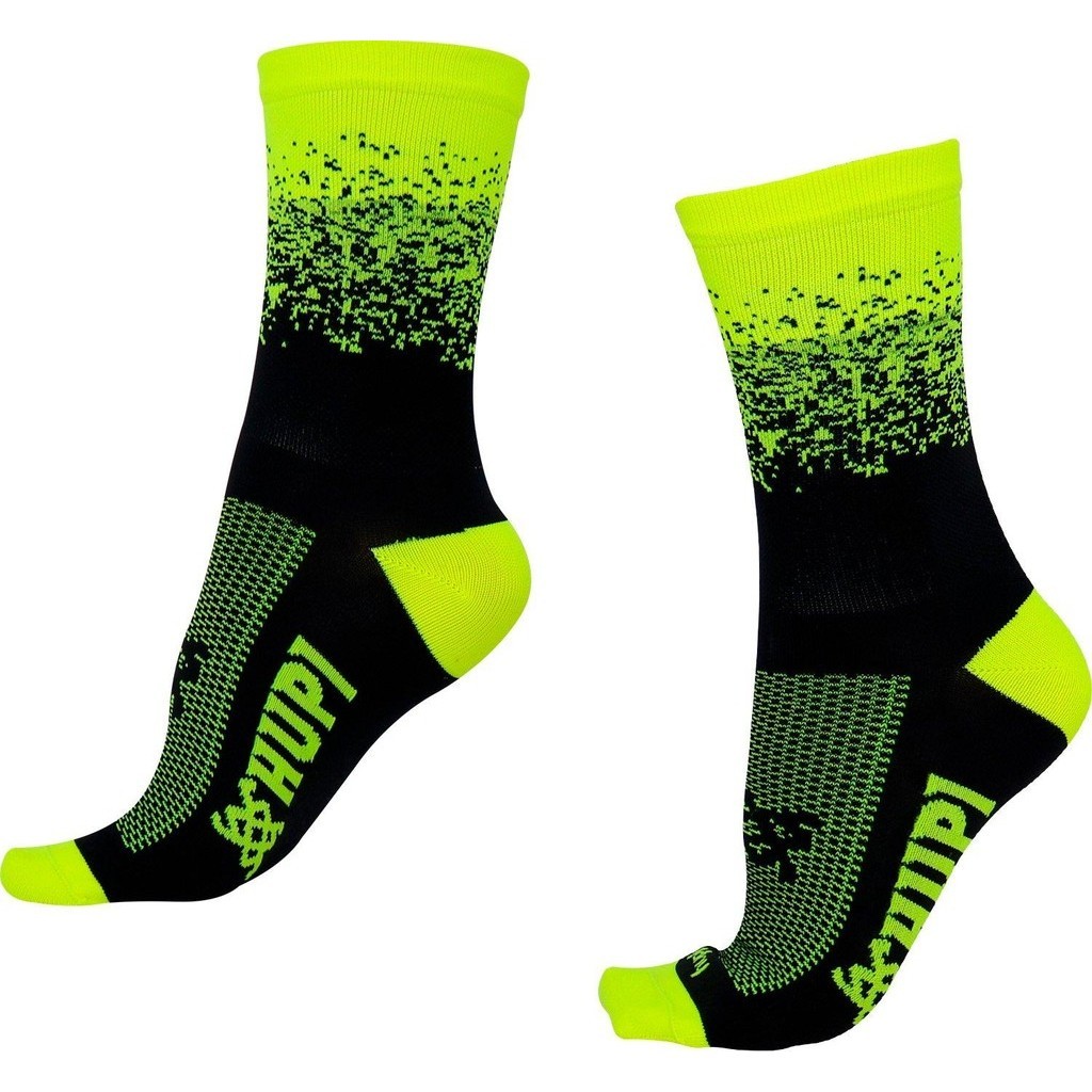 Meia HUPI Splash Amarelo Neon/Preto em Oferta na Shopee