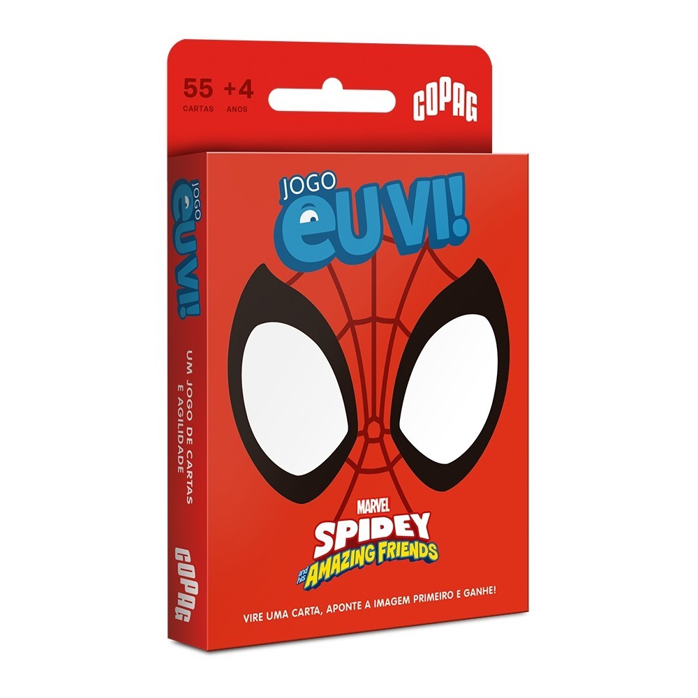 JOGO EU VI! SPIDEY COPAG 55 CARTAS BARALHO DISNEY DIVERSÃO E APRENDER RACIOCÍNIO CRIANÇA INFANTIL em Oferta na Shopee