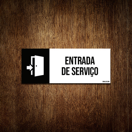 Placa Setor Ícone - Entrada De Serviço