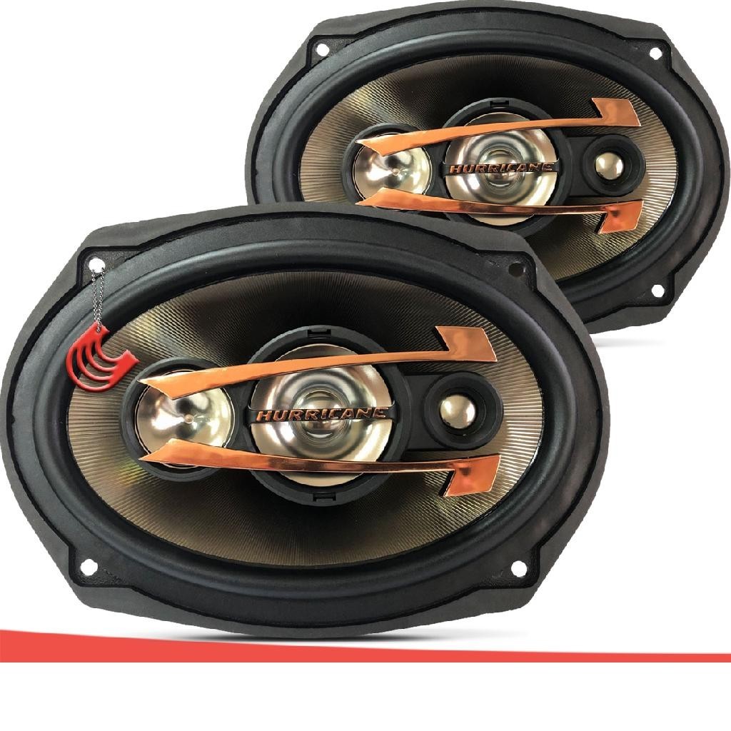 Detalhes do Kit Falantes Medios Portas Dianteiras Fiat Toro - Hurricane Platino Quadriaxial 6x9 polegadas 600w