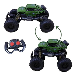 Brinquedo Carrinho Controle Remoto Pickup 4x4 Off Road Verde Brinqway