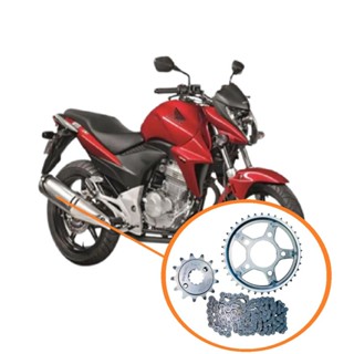 Kit Relação Tração Transmissão Sem Retentor Cb 300 cb300 2009 a 2015 em Oferta na Shopee