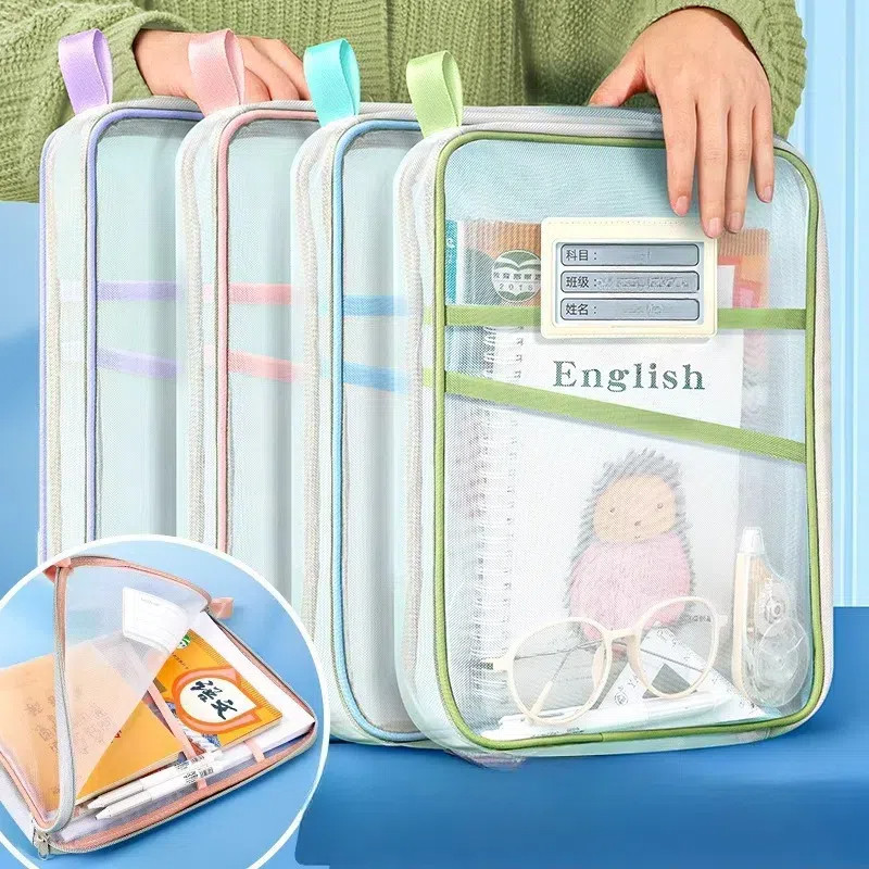 Organizador de Arquivos Portátil de Grande Capacidade Bolsa deMalha Multicamadas de Documentos A4 em Oferta na Shopee