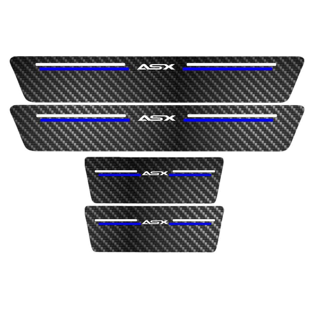 Kit Soleira Protetora Porta Premium Blue Carbono  -  ASX