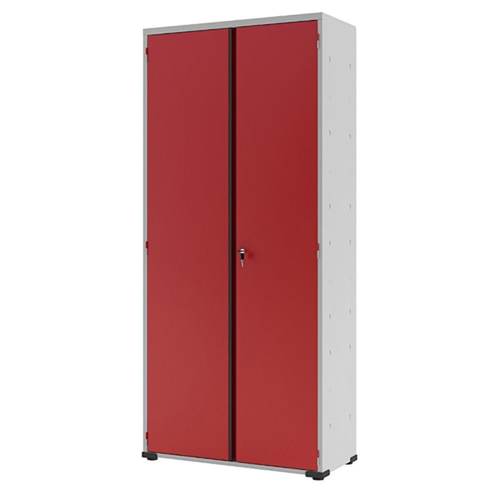 Armário Aço Escritório Fechadura 4 Prateleiras Vermelho em Oferta na Shopee