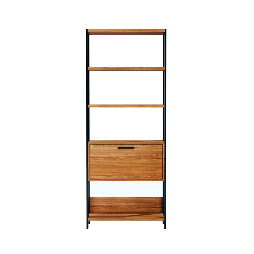 Estante Dijon 1 PT Freijó e Preta 74 cm em Oferta na Shopee