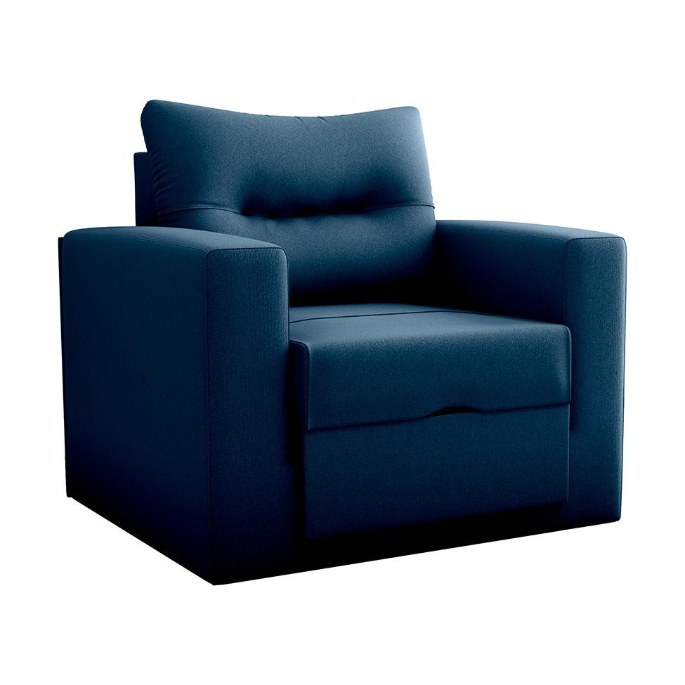 Sofá-Cama Solteiro Marisol Suede Azul em Oferta na Shopee