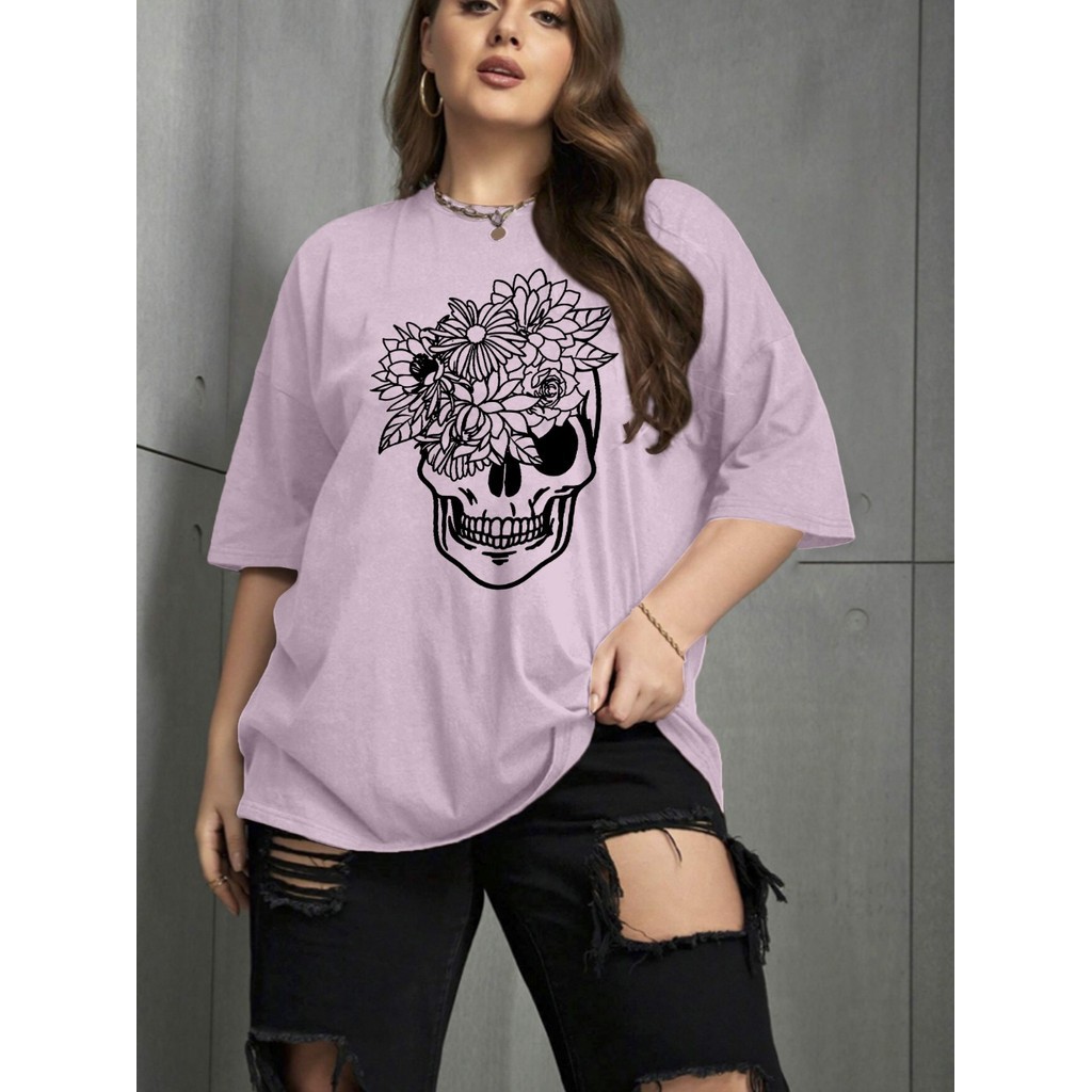 Camiseta Oversized Confortável Estilosa T Shirt Streetwear Feminina Academia Camisa Plus Size