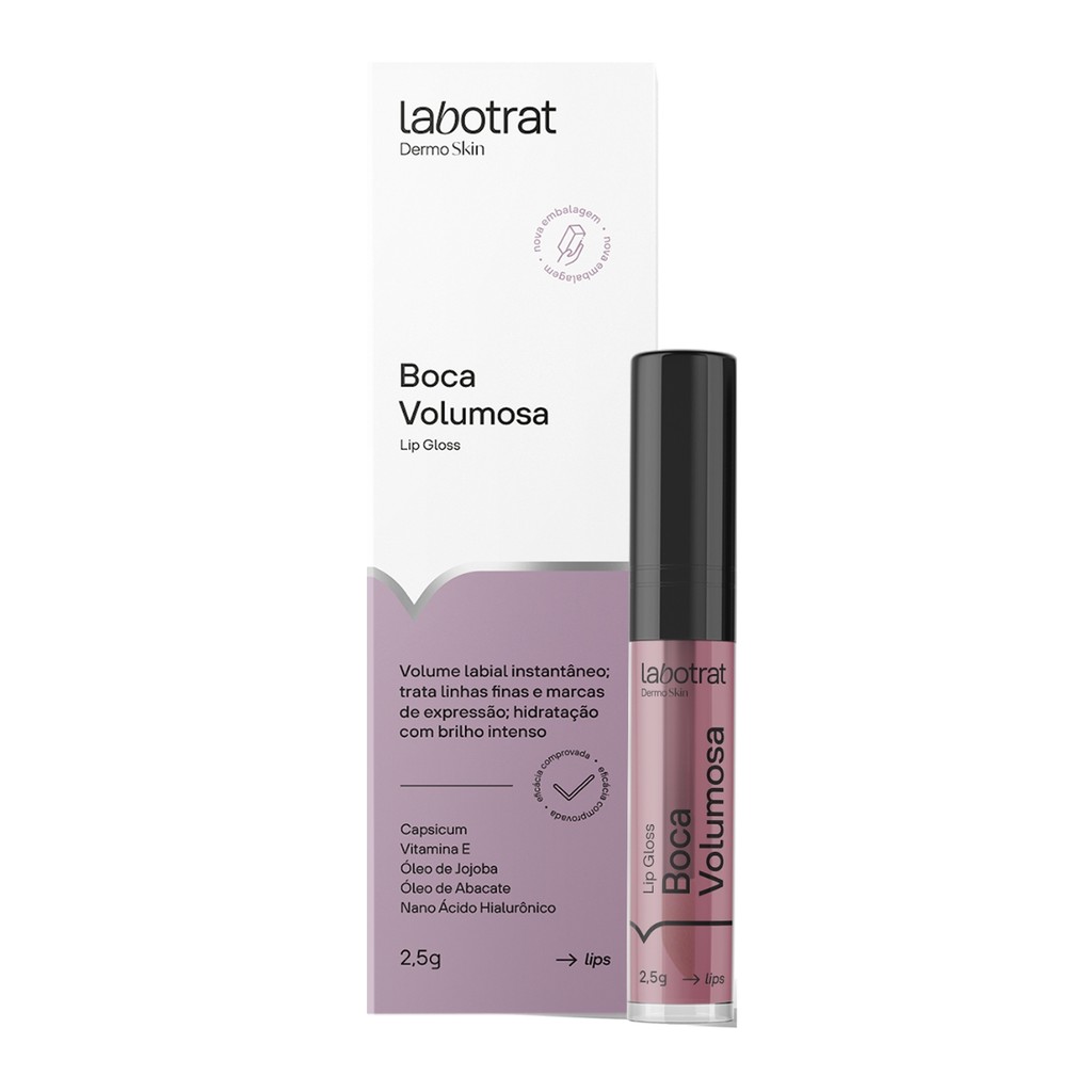 Lip Gloss Boca Volumosa Hidrata Labial Brilho Labotrat 2,5g - Beauty