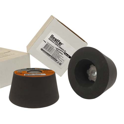REBOLO COPO CONICO 4"" M14 - GRAO 120" - BESTFER