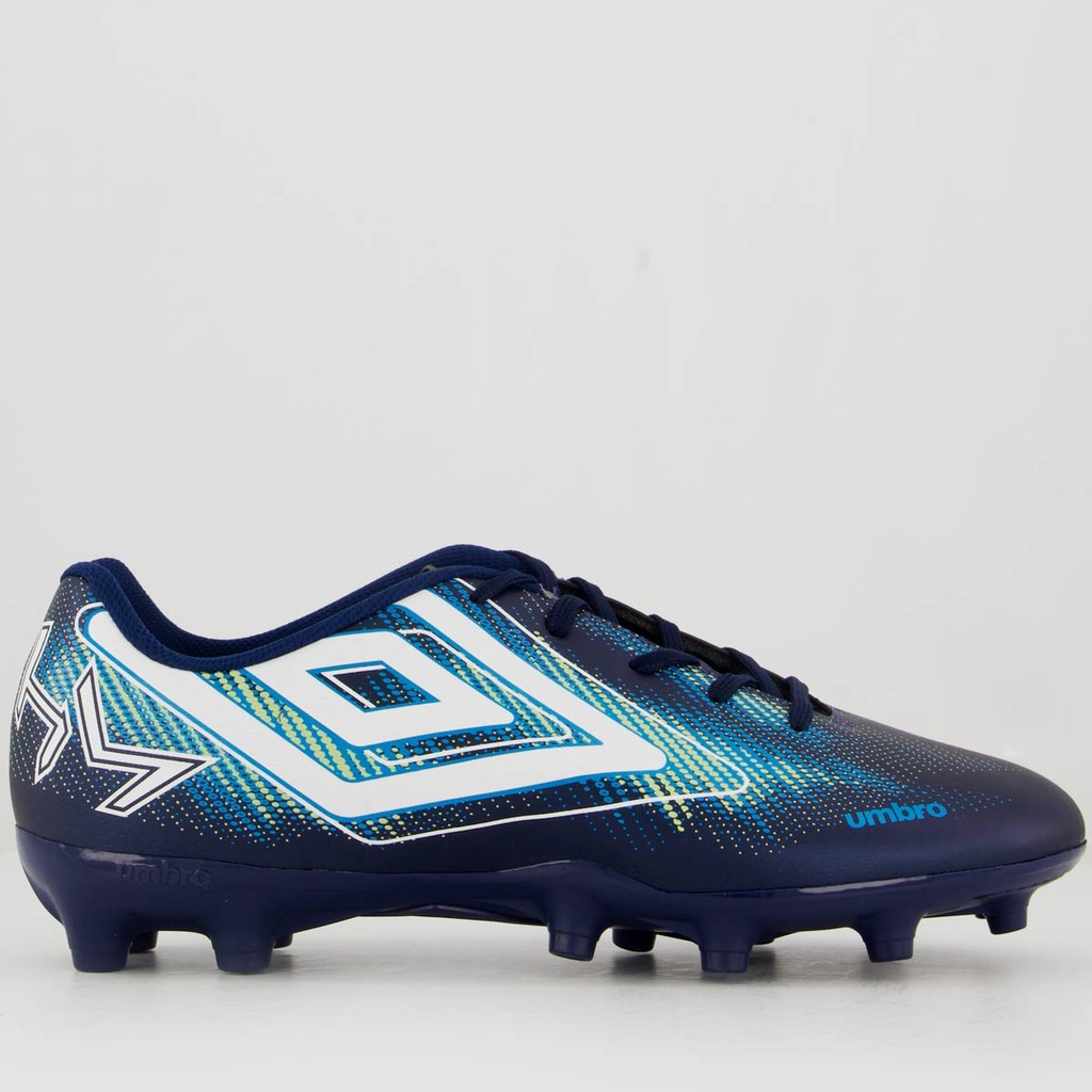 Chuteira Umbre Hearmap Campo Marinho e Branca em Oferta na Shopee