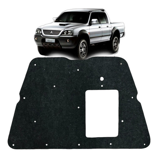 Manta Forro de Capô Térmico Acústico Isolante L200 Sport Outdoor Savana Pajero 2003 a 2012 Presilhas