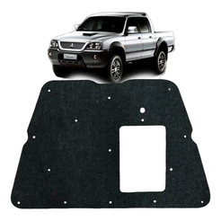 Manta Forro de Capô Térmico Acústico Isolante L200 Sport Outdoor Savana Pajero 2003 a 2012 Presilhas
