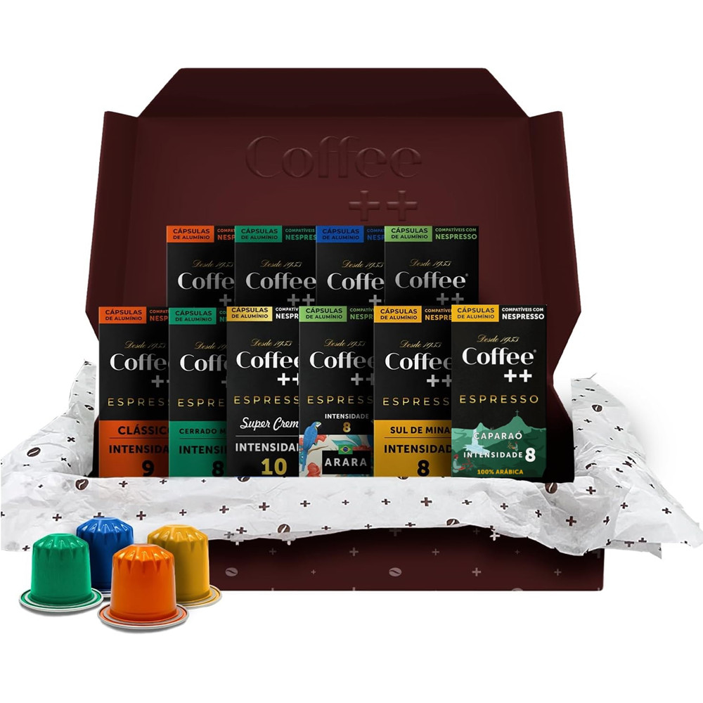Kit 100 Capsulas Coffee Mais, compatível com Nespresso Variedades - Food & Beverages