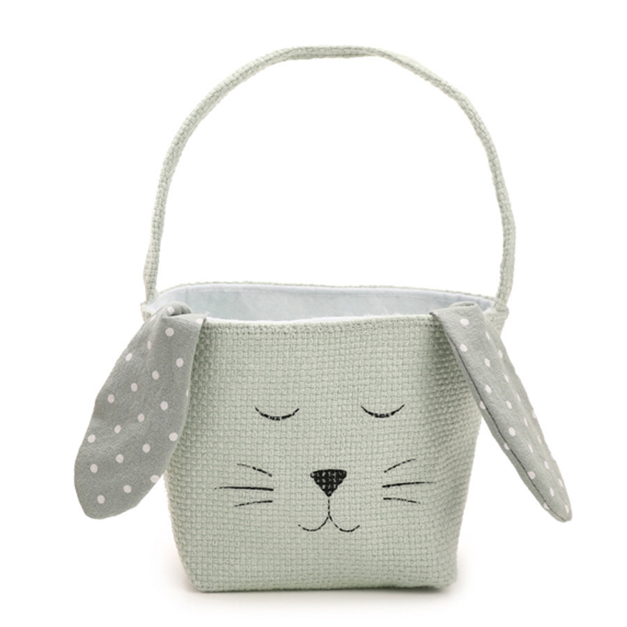 Bolsa Coelho com Rosto e Orelhas Dormindo - Verde Água - 12x18cm - 1 unidade - Cromus - Rizzo