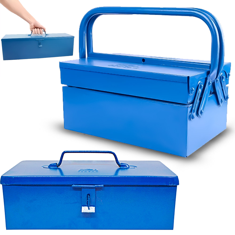 Caixa De Ferramentas Baú E Sanfonada De Ferro Vários Tamanhos E Modelos Organizador Guardar em Oferta na Shopee