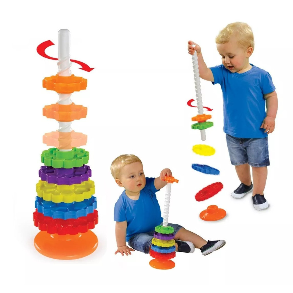 Brinquedo Didático Giro Mágico - Dismat Mk326 Para Bebê 1 Ano Criança Menino Menina autist...