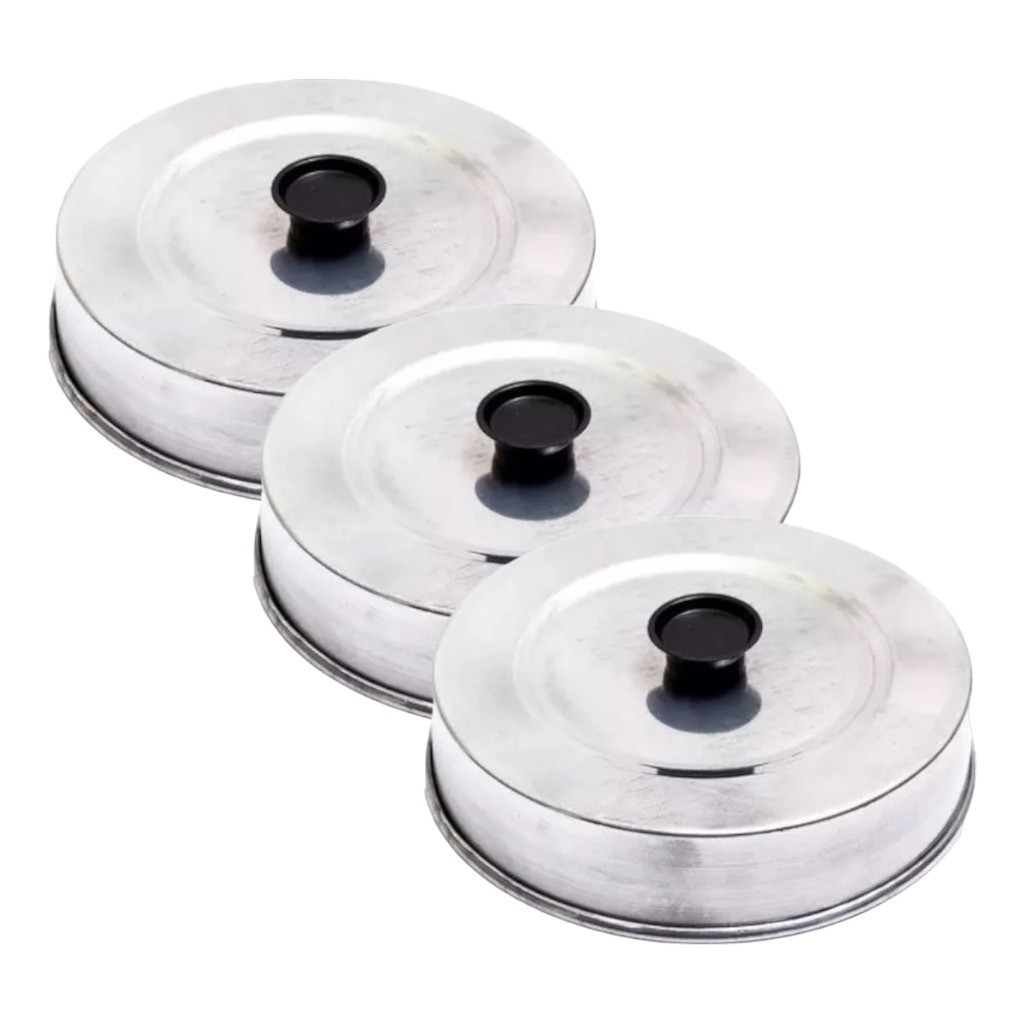 3 Abafador De Hamburguer Tampa Para Chapa Lanche Lanchonete em Oferta na Shopee