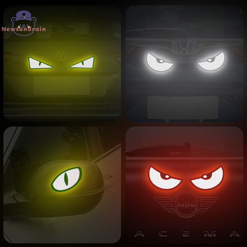 newsandrain Olho Estilo Do Carro E Decalque Auto Arranhões Capa Para Automóvel Corpo Combustível Pára-Choques Monstro Ad