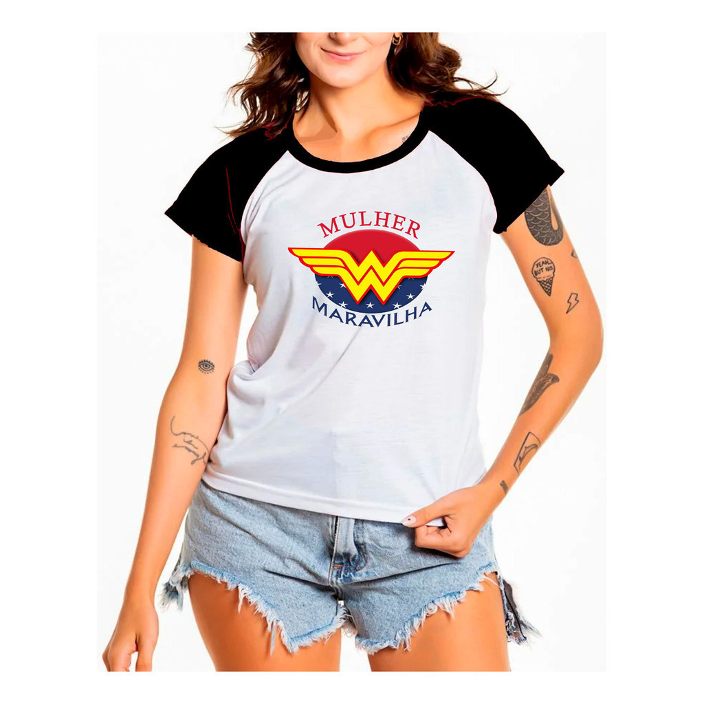 Camiseta Baby Look Dia Da Mulher Super Mulher Maravilha