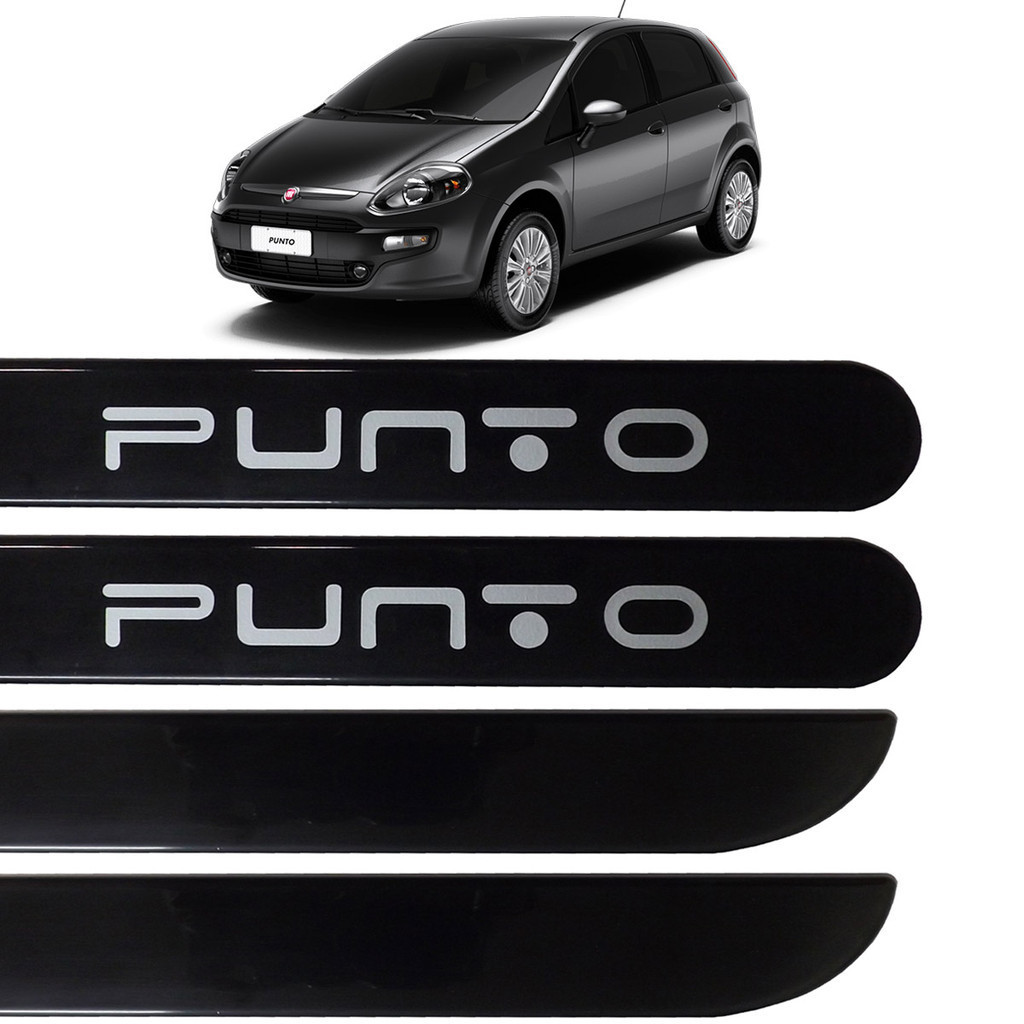 Jogo Friso Lateral Punto 2013 Até 2017 Preto Vulcano