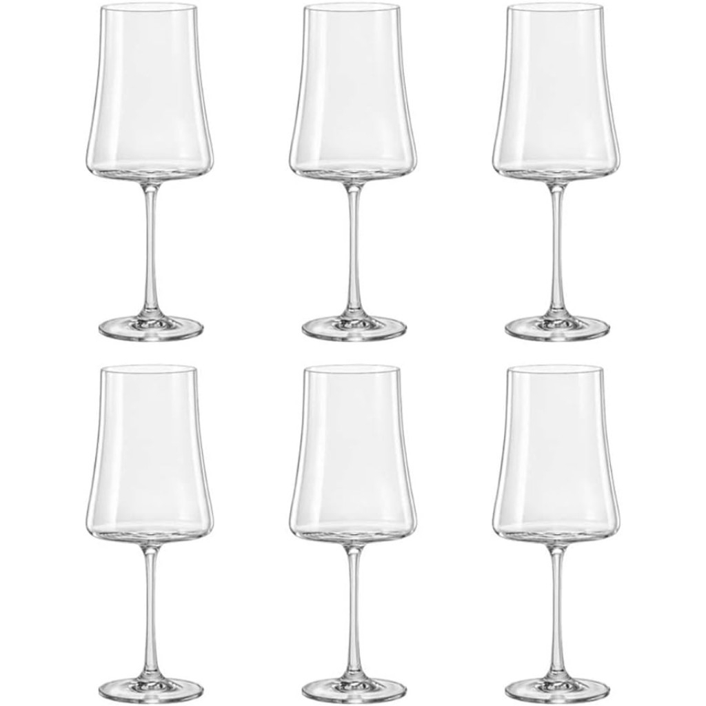 Jogo de 6 Taças para Vinho Tinto Xtra Optic em Cristal Ecológico 460ml Bohemia