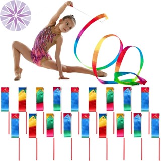 18Pcs Fitas De Dança Para Crianças Coloridas Rítmicas Ginástica Twirling Poliéster SHOPCYC8123 em Oferta na Shopee