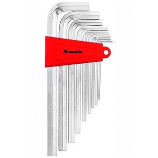 Jogo de chave allen longa 1,5 a 10 mm com 9 peças 123049 MTX