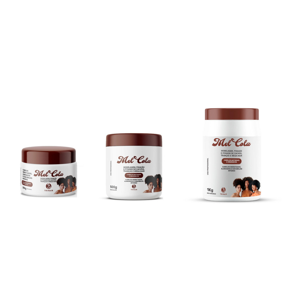Trihair - Mel cola para Cachos Naturais e Orgânicos - 250g, 500g e 1Kg em Oferta na Shopee