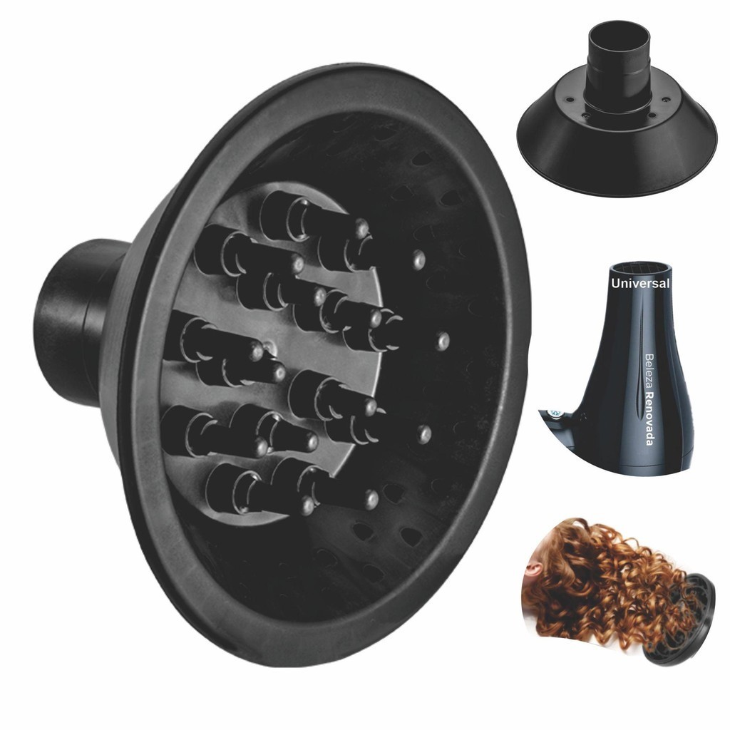 Difusor De Ar Secador Cachos Bico Universal Profissional