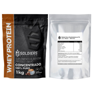 Kit: Whey Protein Concentrado 1Kg + Batata Doce Desidratada Em Pó 1Kg - Soldiers Nutrition