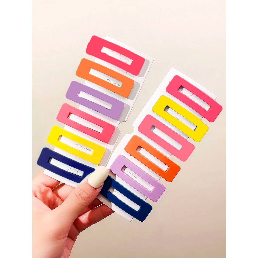 Kit 6 Presilhas Tic Tac Coloridas – Cores Vibrantes em Oferta na Shopee