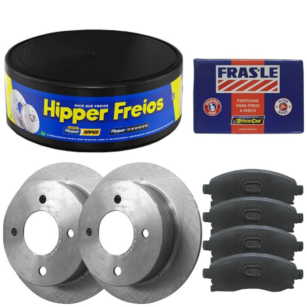 Kit Pastilha Disco Freio Honda Fit 2009 A 2014 Tras Sólido