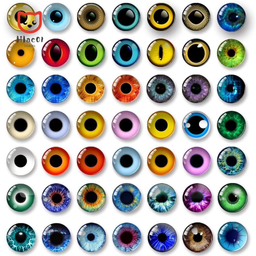 LILACUVOE 20 Peças/10 Pares De Olhos De Cristal De Fantoche , 6 Mm-20 , Artesanais Com Brilho De Plástico