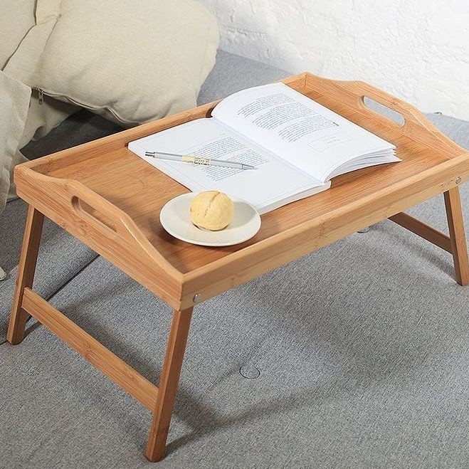 NOVO:Mesa Dobrável Bandeja Bambu Café Da Manhã Com Pés em Oferta na Shopee