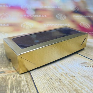 10~50 CAIXA LAMINADA C/ VISOR (10 DOCES) 4x20x8 cm OURO  4672 em Oferta na Shopee