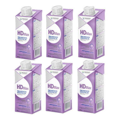 Kit 6 Un Hdmax 200ml Dieta Enteral Sabor Baunilha Prodiet