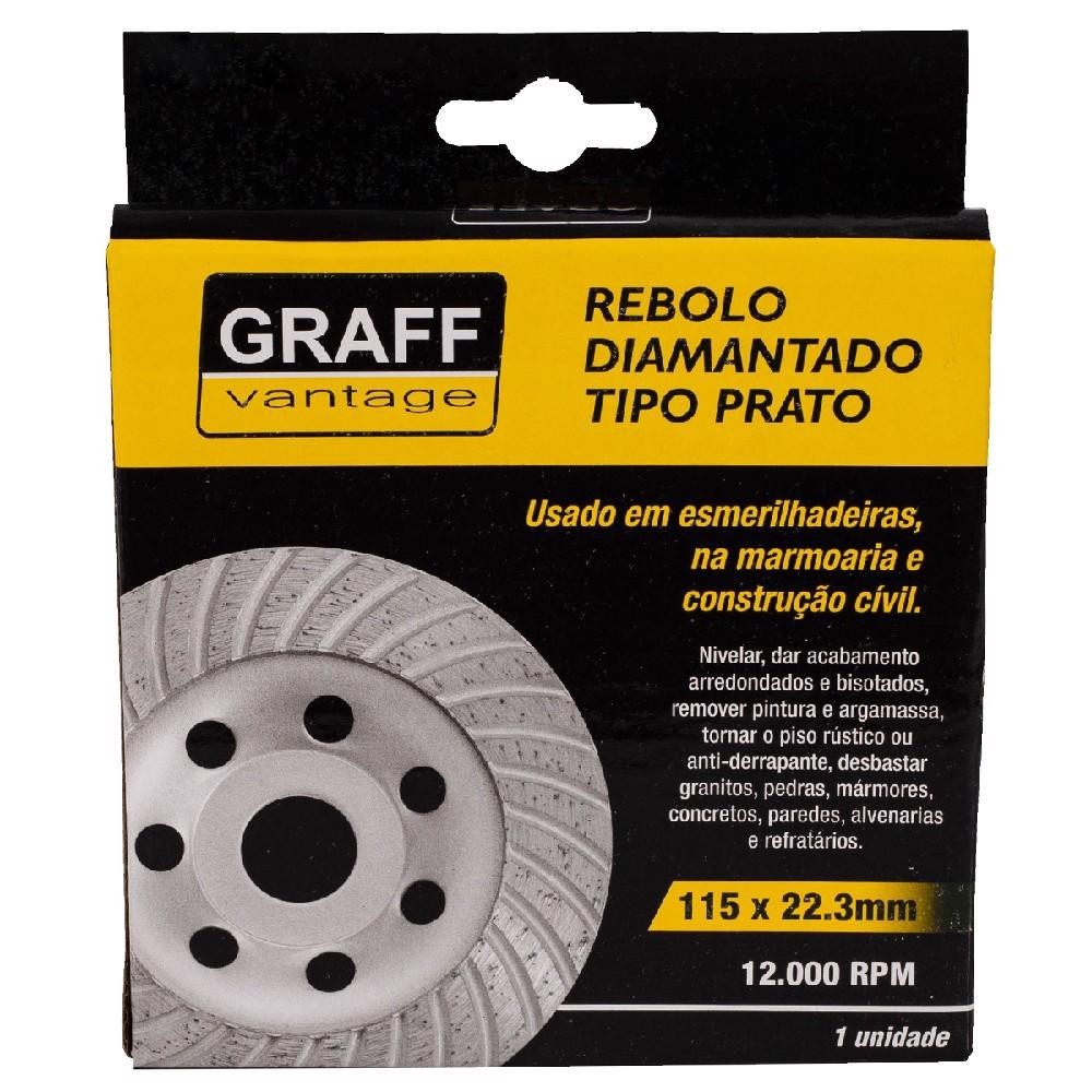 Rebolo Diamantado Tipo Prato 115x22,3mm (573,0002) - Graff Vantage — imagem 2 de 2