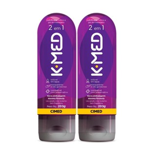 Kit c/ 2 unidades Gel Lubrificante Íntimo K-med 2 Em 1 200ml em Oferta na Shopee
