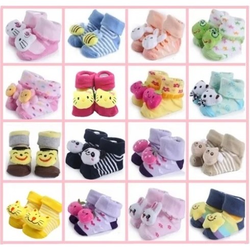 Kit com 12 pantufas Meias infantil menina recem nascido RN MIP bebe bichinho loja revenda atacado