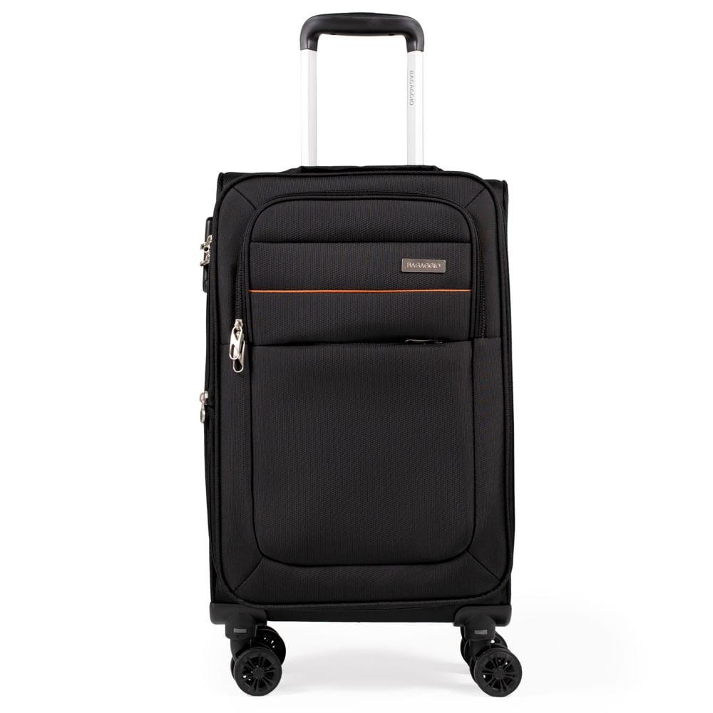 Mala Pequena Poliéster 4 Rodas Versalhes  Preta - Travel & Luggage