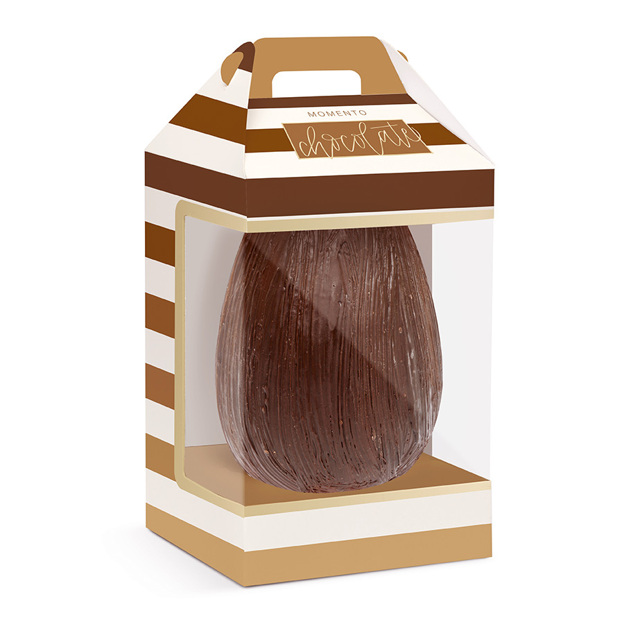 Caixa New Maleta para Ovo com Visor Tons de Chocolate - 06 Unidades - Cromus - Rizzo - Stationery